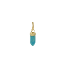 Load image into Gallery viewer, 120 Golden Crystal Turquoise Stone Earring