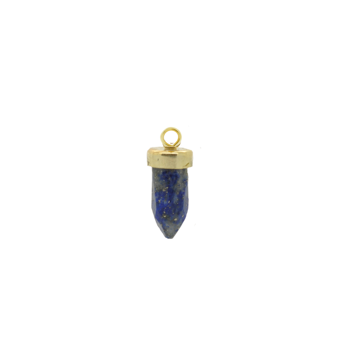 #120 Golden Crystal Lapis Stone Pendant