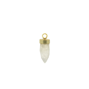 #120 Golden Crystal Stone Pendant