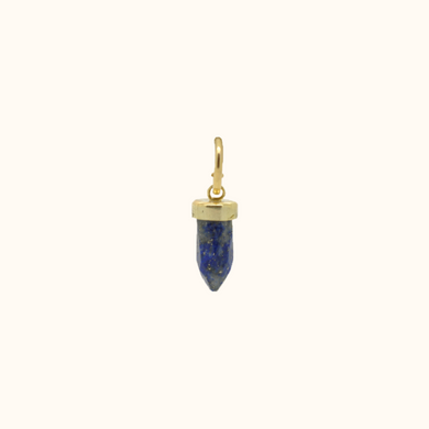 #120 Golden Crystal Lapis Stone Earring