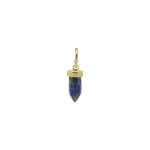 #120 Golden Crystal Lapis Stone Earring