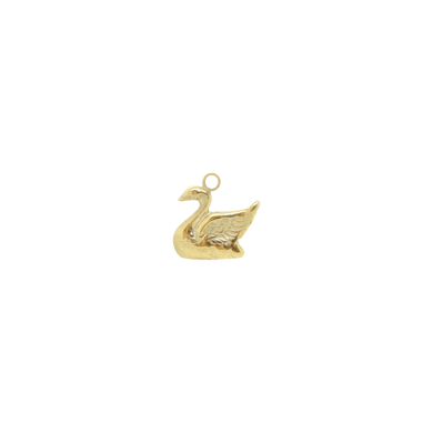#130 Golden Swan Pendant