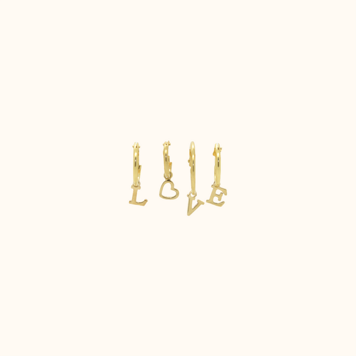 capi Letter Hoop Earring